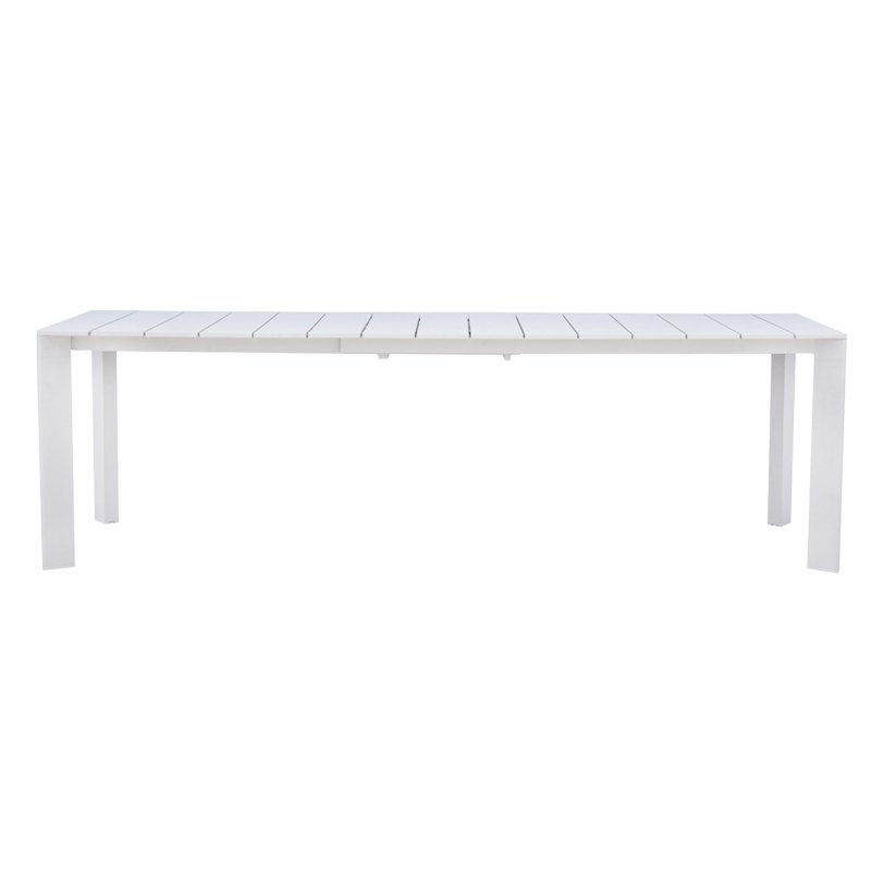 Greenwood Anzio Extendable Aluminum Garden Table 165/250x90 cm - White