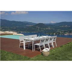 Tavolo Anzio In Alluminio 165/250x90 cm - Bianco - Allungabile