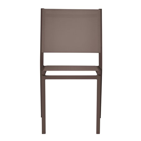 Sedia Elba In Alluminio - Textilene Cioccolato - Cioccolato