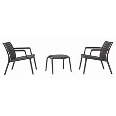 Poltrona Balcony Set Valencia In Polipropilene Con Fibra Di Vetro - Antracite