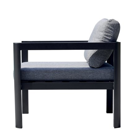 Marseille Kaffeeset mit Aluminium-Sessel - Anthrazit Greenwood