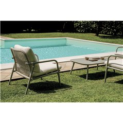 Set Montpellier In Alluminio - Corda Beige - Creta