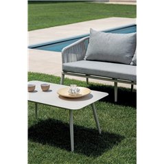 Set Alicante In Alluminio - Corda Grigia - Bianco