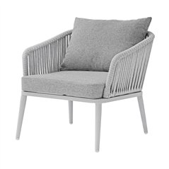 Set Alicante In Alluminio - Corda Grigia - Bianco