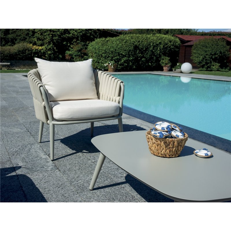 Marbella Aluminium-Set - Beiges Seil - Kreta Greenwood