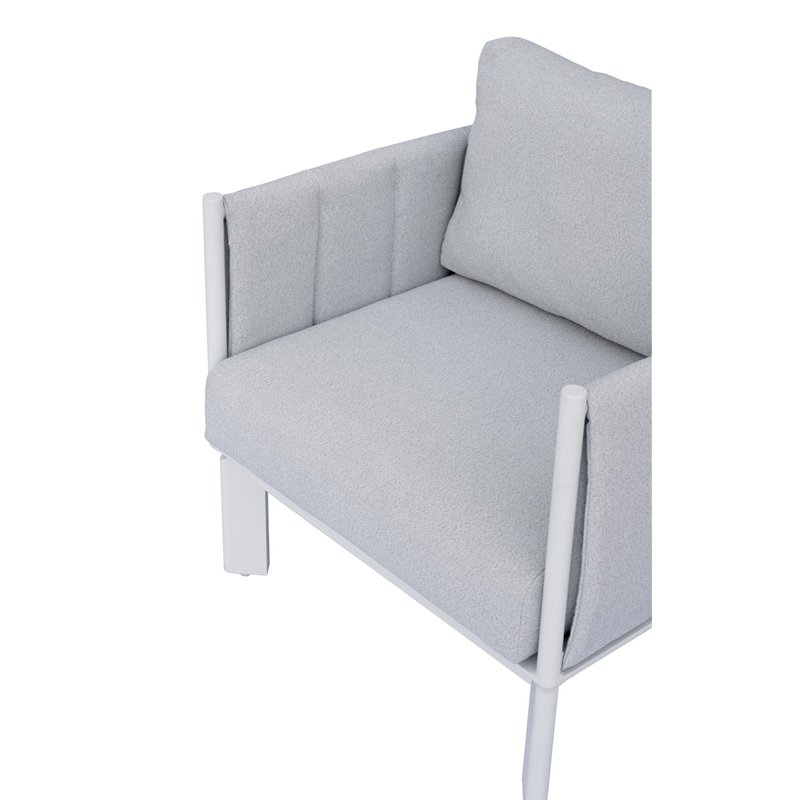 Greenwood Cannes Aluminum Lounge Set - White