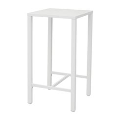 Tavolo Iseo Alto In Acciaio 60x60 cm - Bianco
