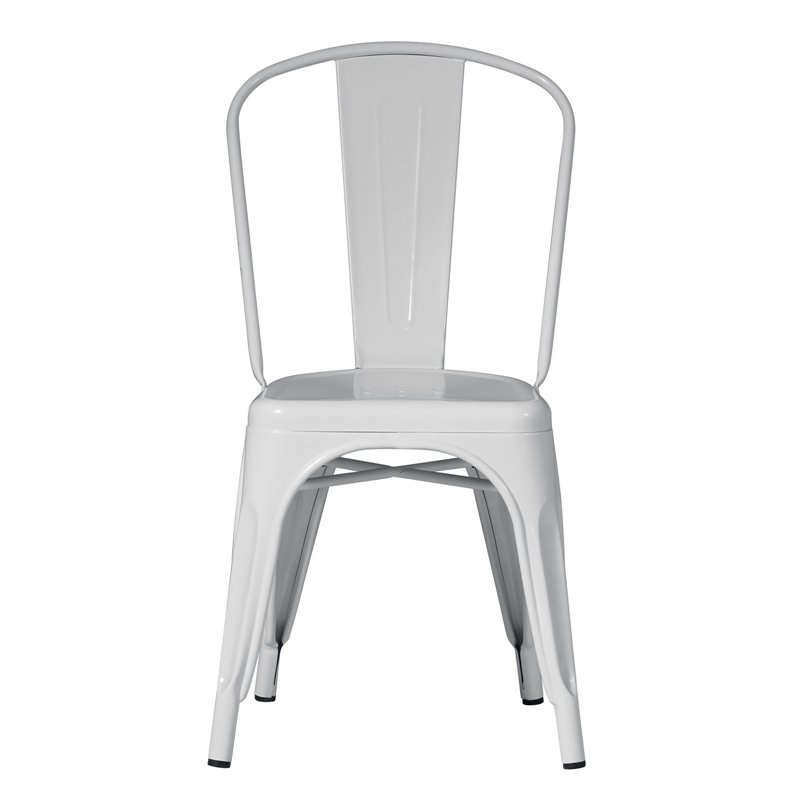 Greenwood Sheet Metal Garden Chair - Ivory - Stackable