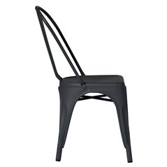 Greenwood Sheet Metal Garden Chair - Lead - Stackable