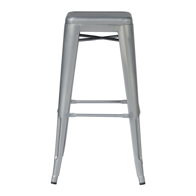 Blechhocker - Silber - Stapelbar Greenwood