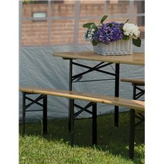 Biertisch aus Holz 220x80 cm Greenwood