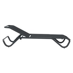 Lettino Vieste In Alluminio - Textilene Grigio - Antracite