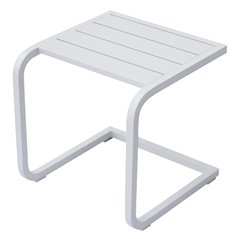 Tavolino In Alluminio - Bianco