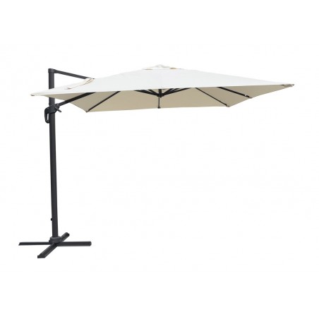Greenwood Colorado Aluminum Garden Parasol with Side Pole 3x4 m Ecru - Anthracite