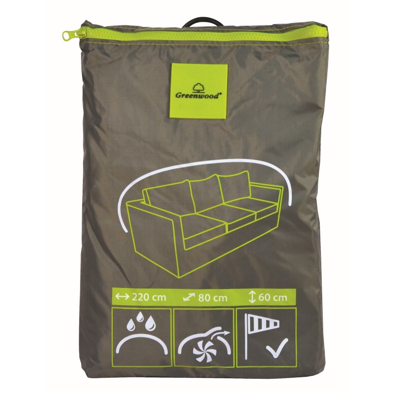 Dreisitzer-Sofabezug 220x80 - Wasserdichtes Polyester Greenwood