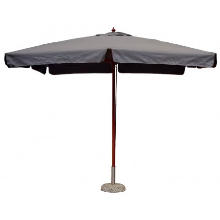Greenwood 3x4 m Wooden Garden Parasol - Grey - Wood - De Lux Series