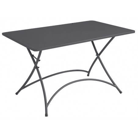 Greenwood Orta Iron Garden Table 120x70 - Anthracite - Folding