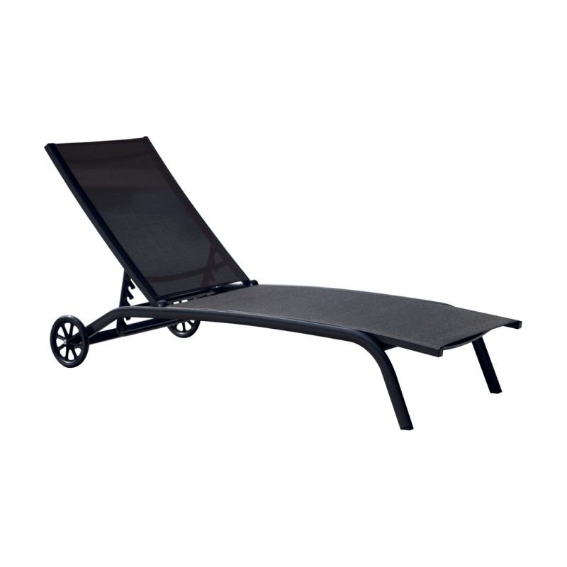 Greenwood 5-Position Aluminum Sun Lounger - Gray