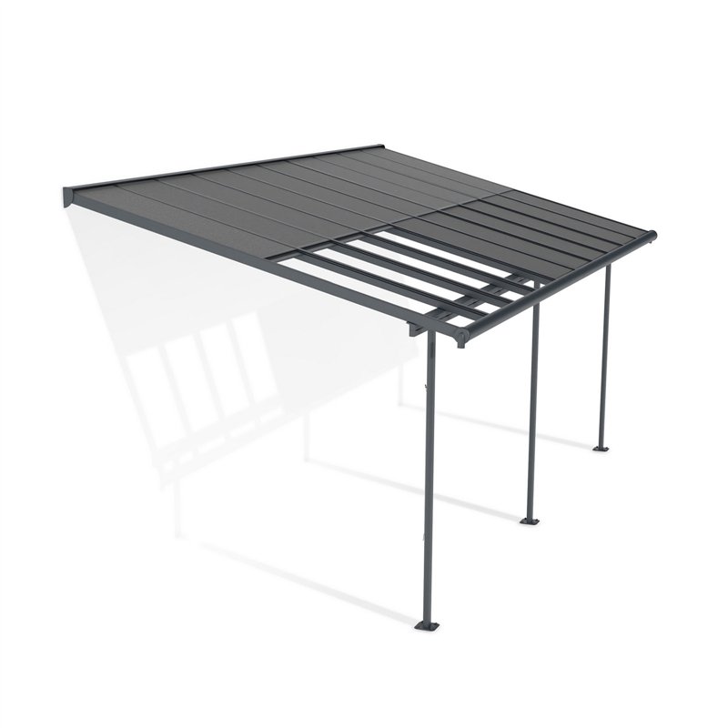 Canopia Sierra Cabrio Wandmontierte Aluminium-Pergola 3x6.2 m Grau – Verstellbare Beschattungspaneele Canopia Sierra Cabrio Wandmontierte Aluminium-Pergola 3x6.2 m Grau – Verstellbare Beschattungspaneele