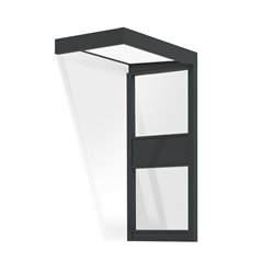 Canopia Sophia Pensilina Da Esterno 160X95 cm + Parete laterale - Grigio Opal Bianco