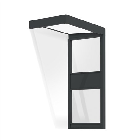 Canopia Sophia Pensilina Da Esterno 160X95 cm + Parete laterale - Grigio Opal Bianco