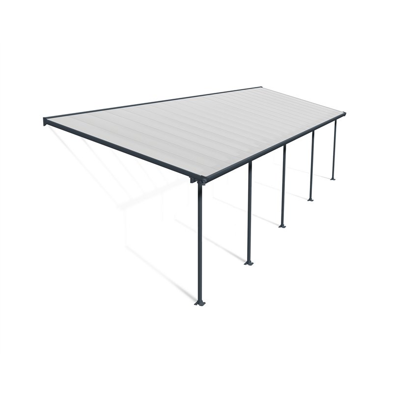 Canopia Feria Terrassenüberdachung aus Aluminium 3x10.9 m Grau Canopia Feria Terrassenüberdachung aus Aluminium 3x10.9 m Grau