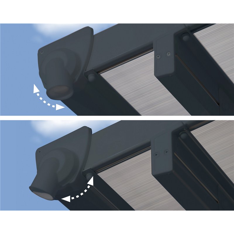 Canopia Feria Wandmontierte Aluminium-Pergola 3x10.9 m Grau Canopia Feria Wandmontierte Aluminium-Pergola 3x10.9 m Grau