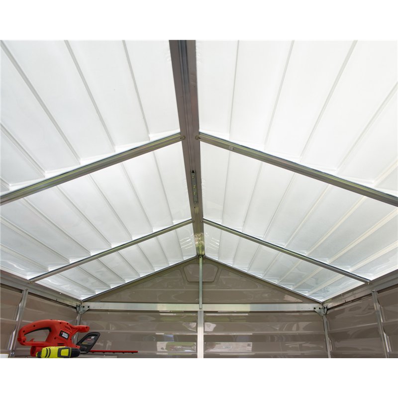 Canopia Skylight Gerätehaus aus Polycarbonat 229x185x217 cm Sandfarben Canopia Skylight Gerätehaus aus Polycarbonat 229x185x217 cm Sandfarben