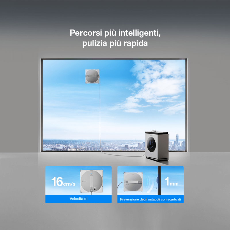 ECOVACS WINBOT W3 OMNI EU Automatischer Fensterreinigungsroboter Smart Glasreinigung