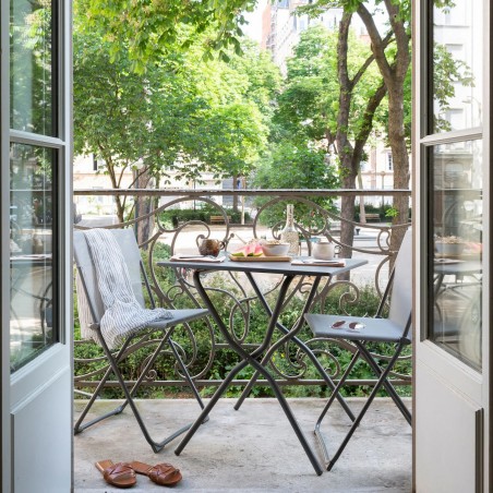 Set con Tavolo e 2 sedie BALCONY 64 x 70 cm colore Titane LaFuma