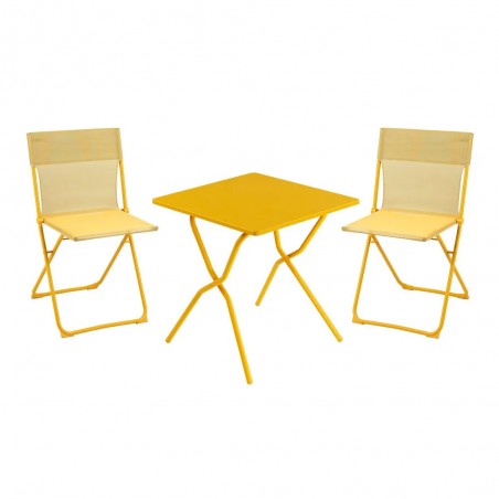 Set con Tavolo e 2 sedie BALCONY 64 x 70 cm colore Miel LaFuma