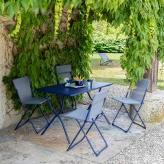 Set con Tavolo e 4 sedie BALCONY 120 x 70 cm colore Indigo LaFuma