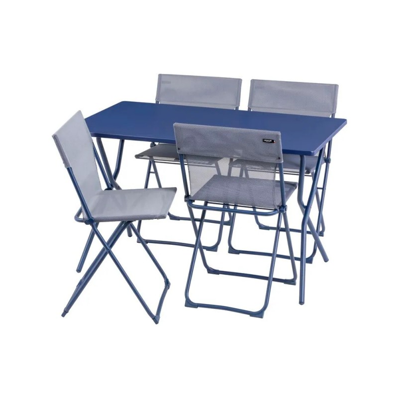 Set con Tavolo e 4 sedie BALCONY 120 x 70 cm colore Indigo LaFuma Set con Tavolo e 4 sedie BALCONY 120 x 70 cm colore Indigo LaFuma