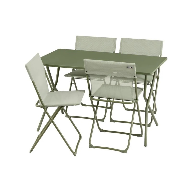 Set con Tavolo e 4 sedie BALCONY 120 x 70 cm colore Moss LaFuma Set con Tavolo e 4 sedie BALCONY 120 x 70 cm colore Moss LaFuma