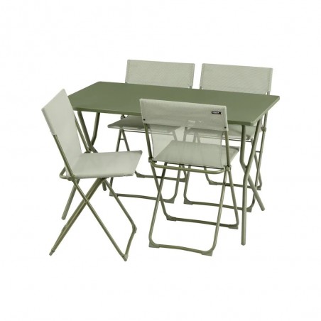 Set con Tavolo e 4 sedie BALCONY 120 x 70 cm colore Moss LaFuma
