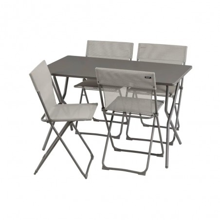 Set con Tavolo e 4 sedie BALCONY 120 x 70 cm colore Titane LaFuma