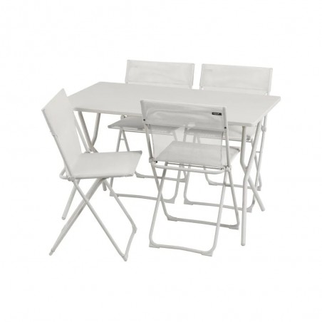 Set con Tavolo e 4 sedie BALCONY 120 x 70 cm colore Seigle LaFuma