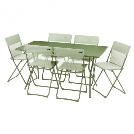 Set con Tavolo e 6 sedie BALCONY 140 x 80 cm colore Moss LaFuma