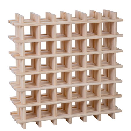 Cantinetta Portabottiglie Modulare in Pino Massiccio 36 Posti 75,9x22x75,9 cm Unionwood