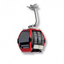 Kabine für Sky Lift Rot/Schwarz