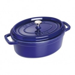 Oval Cocotte 33 cm Blue in Cast Iron