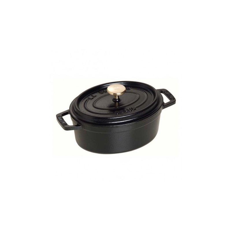 Oval Cocotte 11 cm Black in Cast Iron