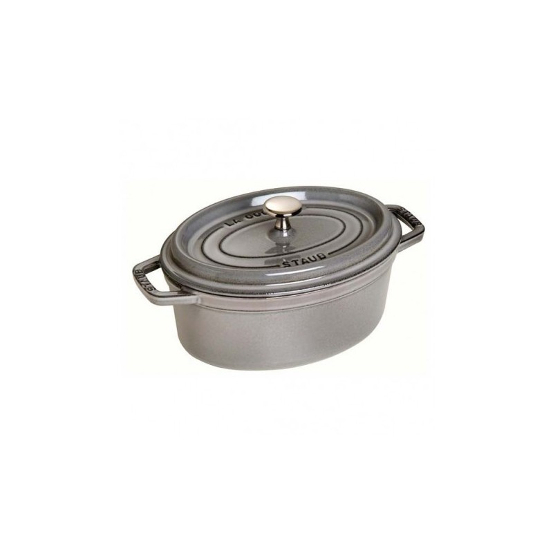 Cocotte Ovalada 27 cm Gris Grafito de Hierro Fundido