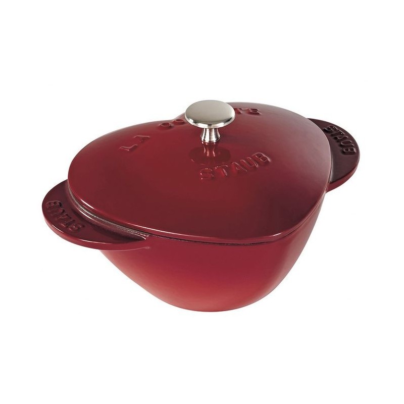 Cocotte Heart 20 cm Red in Cast Iron