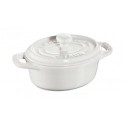 Mini Cocotte Ovalada 11 cm Blanca de Cerámica