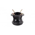 Juego de Fondue Gourmet 16 cm Negro en Hierro Fundido