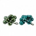 Cluster of 10 Green Christmas Baubles 2 cm. Single piece