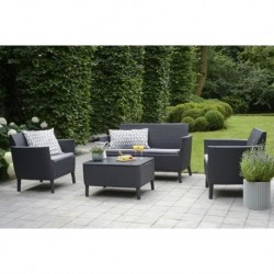 Keter Lounge Set 2 Plazas SALEMO Grafito