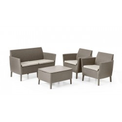 Keter Conjunto Lounge 2 Plazas SALEMO Cappuccino