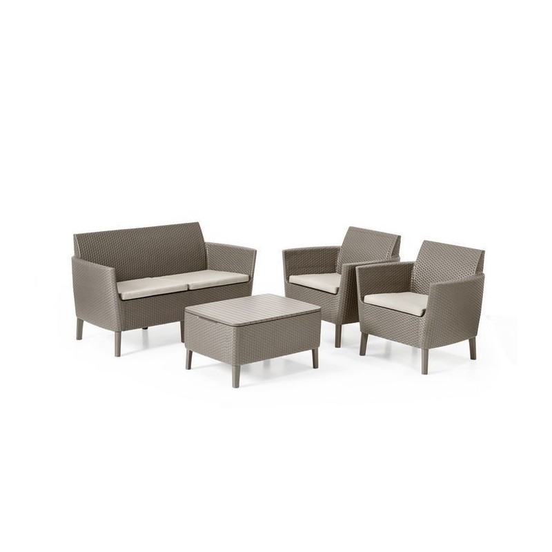 Keter Conjunto Lounge 2 Plazas SALEMO Cappuccino Keter Conjunto Lounge 2 Plazas SALEMO Cappuccino